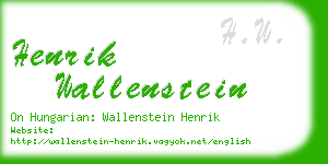 henrik wallenstein business card